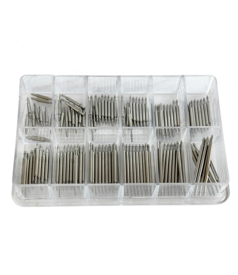 Set of 120 spring bars, double flanged inox 1.30mm H22 Set of 120 spring bars, double flanged inox 1.30mm H22