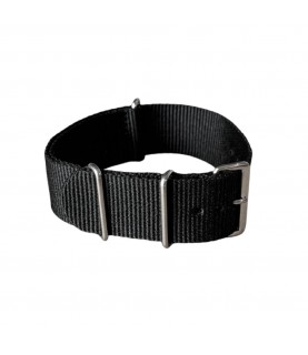 Nylon watch NATO strap black, 20mm Nylon watch NATO strap black, 20mm