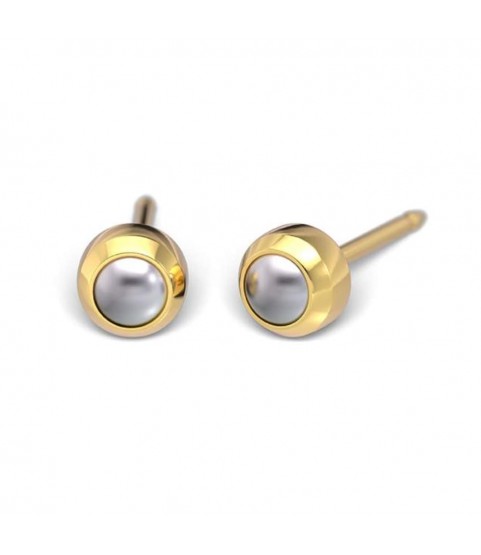Studex Gold-Plated Earrings  ball with Pearl, 3mm 7511-0301