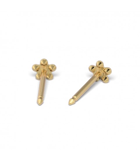 Studex Gold-Plated Baby Daisy October Rose Earrings, 3mm, 7581-6015