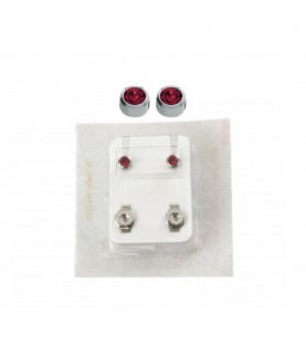 Studex Oval Children's Earrings with Red Stones, 3.95 mm Studex Oval Children's Earrings with Red Stones, 3.95 mm