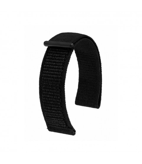 Hirsch Velcro Black Watch Strap Soft, Elastic & Versatile, 22 mm