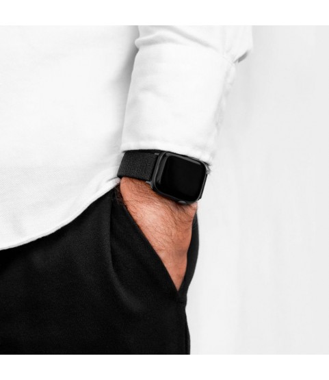 Hirsch Velcro Black Watch Strap Soft, Elastic & Versatile, 22 mm