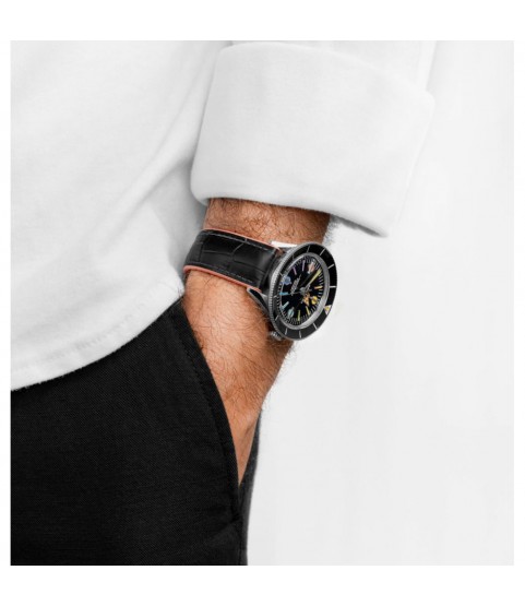 Hirsch Andy M black with pink calf leather watch strap, 18 mm, 0922328150-2-18 Hirsch Andy M black with pink calf leather watch strap, 18 mm, 0922328150-2-18