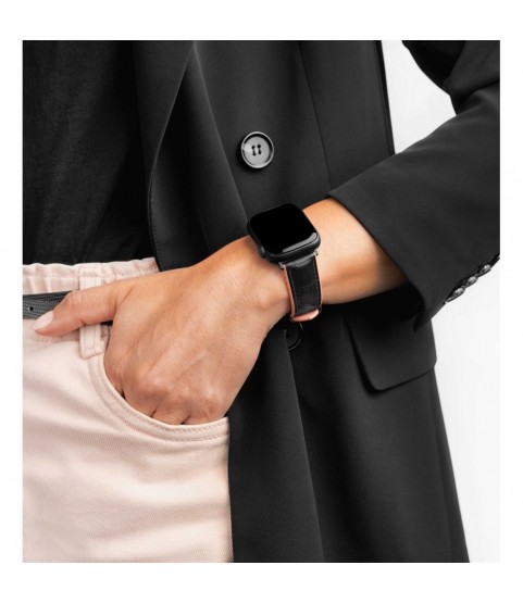 Hirsch Andy M black with pink calf leather watch strap, 18 mm, 0922328150-2-18 Hirsch Andy M black with pink calf leather watch strap, 18 mm, 0922328150-2-18