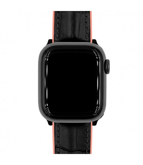 Hirsch Andy M black with pink calf leather watch strap, 20 mm, 0922328150-2-20 Hirsch Andy M black with pink calf leather watch strap, 20 mm, 0922328150-2-20