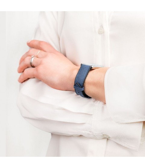 Hirsch Arne L blue watch strap, 18 mm, 0925090180-2-18 Hirsch Arne L blue watch strap, 18 mm, 0925090180-2-18