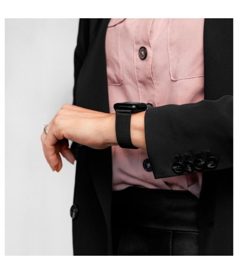 Milanaise black bracelet for smart and classic watches, 20mm, 30161450-5-20