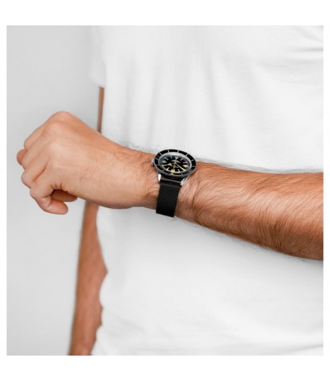 Milanaise black bracelet for smart and classic watches, 20mm, 30161450-5-20 Milanaise black bracelet for smart and classic watches, 20mm, 30161450-5-20
