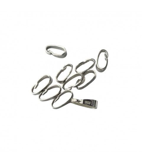 Silver 925 pendant loop connector, 7.0 x ​2.0mm, set of 10 pcs