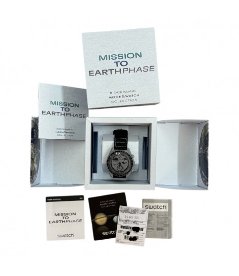 SWATCH Omega Mission to EarthPhase Chronograph Men's Watch