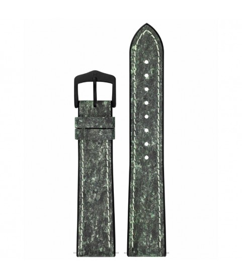 Hirsch Stone L green leather watch strap, 19 mm, 0925044040-5-19 Hirsch Stone L green leather watch strap, 19 mm, 0925044040-5-19