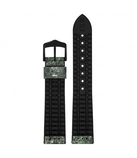 Hirsch Stone L green leather watch strap, 19 mm, 0925044040-5-19 Hirsch Stone L green leather watch strap, 19 mm, 0925044040-5-19