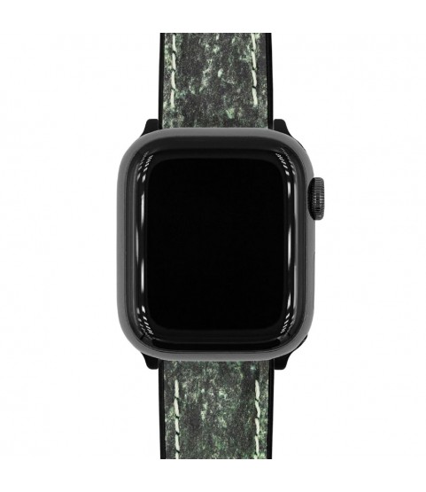 Hirsch Stone L green leather watch strap, 19 mm, 0925044040-5-19 Hirsch Stone L green leather watch strap, 19 mm, 0925044040-5-19