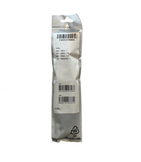 Casio plastic black watch strap 10437686 for GD-350-1, GD-350-1B, 16 mm