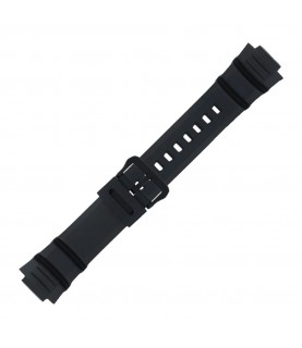 Casio plastic black watch strap 10452435 for MCW-100H, MCW-110H, W-S220, 16 mm Casio plastic black watch strap 10452435 for MCW-100H, MCW-110H, W-S220, 16 mm