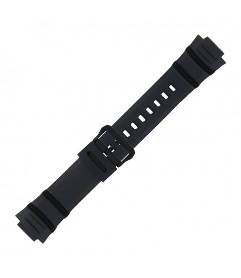 Casio plastic black watch strap 10452435 for MCW-100H, MCW-110H, W-S220, 16 mm