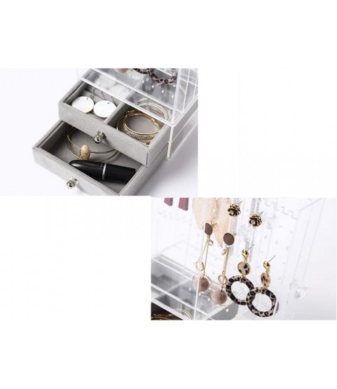 Gugita Elegant Transparent Grey Jewellery Organiser and Display Box Gugita Elegant Transparent Grey Jewellery Organiser and Display Box