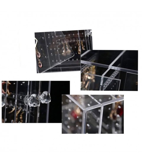 Gugita Elegant Transparent Grey Jewellery Organiser and Display Box Gugita Elegant Transparent Grey Jewellery Organiser and Display Box