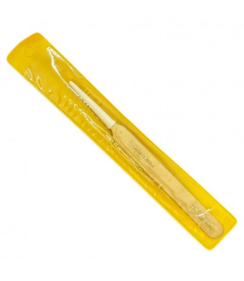 Horotec MSA12.303-4 brass tweezer with long and fine tips for hairsprings Horotec MSA12.303-4 brass tweezer with long and fine tips for hairsprings