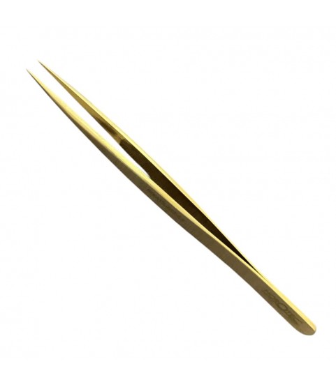 Horotec MSA12.303-B5 brass strong pointed tweezer, 100% anti-magnetic, 125mm