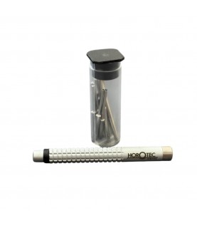 Horotec MSA10.533 pin punch bracelet tool with steel anvil, set of 11 pin punches
