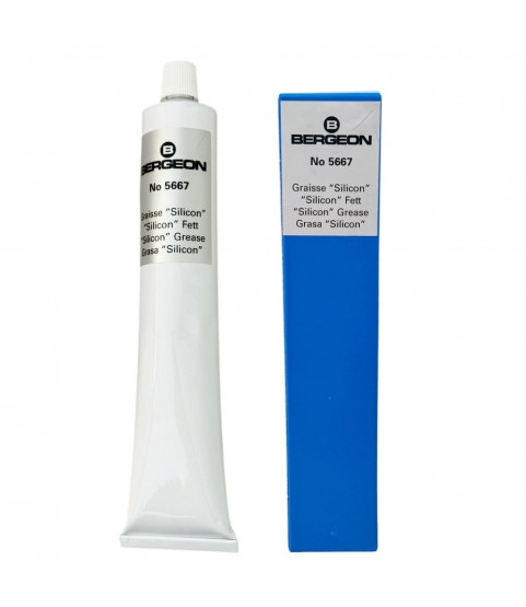 Bergeon 5667 silicone grease tube for watch gaskets and o-rings, 100 grams
