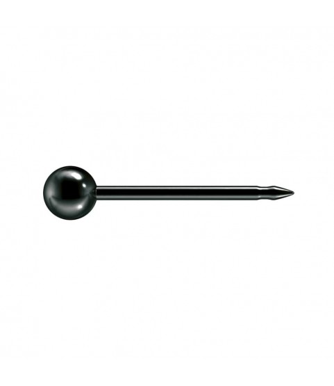 Studex black ball earrings, 3mm, 7537-0300