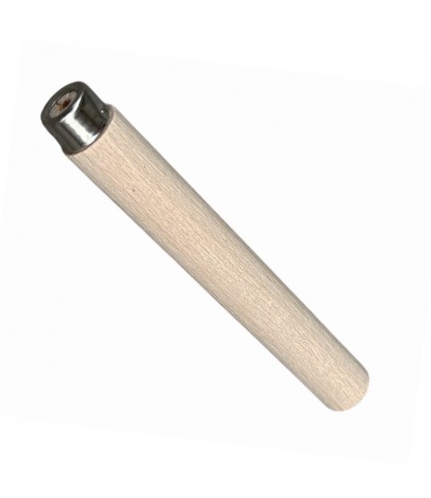 File handle of wood with metal ferrule, 100-150 mm