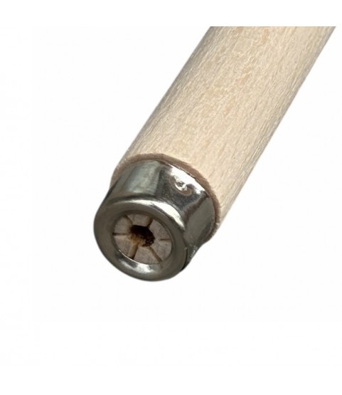 File handle of wood with metal ferrule, 100-150 mm