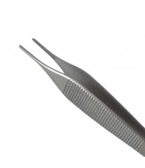 Buzzufy D11 serrated tip tweezers for diamonds, stones, beads, cord, 120mm