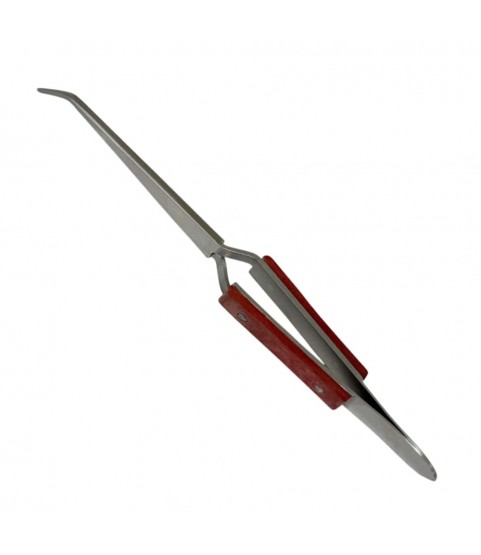 Buzzufy S10 soldering tweezer for jewelers with fibre grip curved length 165 mm