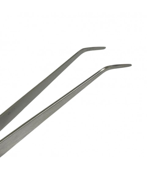 Buzzufy S10 soldering tweezer for jewelers with fibre grip curved length 165 mm