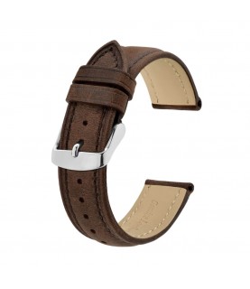 Leather brown watch strap 20 mm