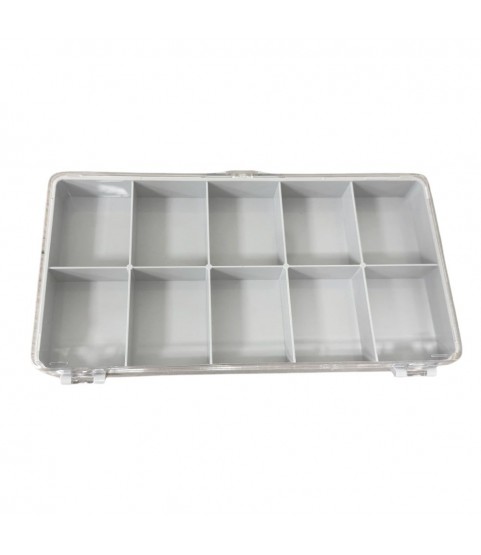 Watch box with 10 compartments for watch parts or beads