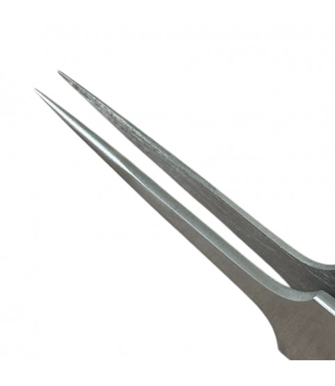 Buzzufy D15 steel non-magnetic watchmaker tweezer for hairsprings, 125mm