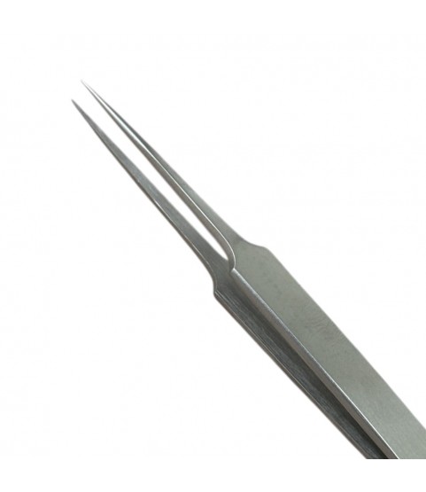 Buzzufy D15 steel non-magnetic watchmaker tweezer for hairsprings, 125mm