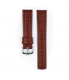 Hirsch Grand Duke L golden brown embossed leather watch strap, 22 mm, 02528070-2-22