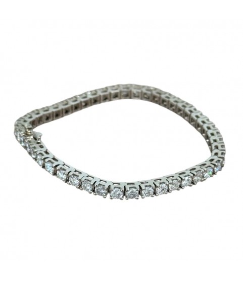 New Tennis bracelet 14k white gold with natural diamonds 6.6 ct, 15.29 gr.