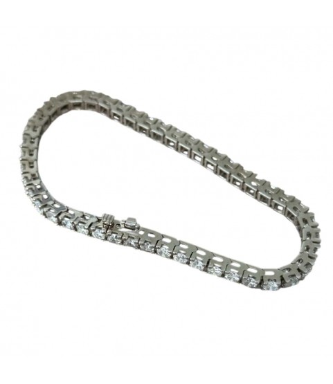 New Tennis bracelet 14k white gold with natural diamonds 6.6 ct, 15.29 gr.