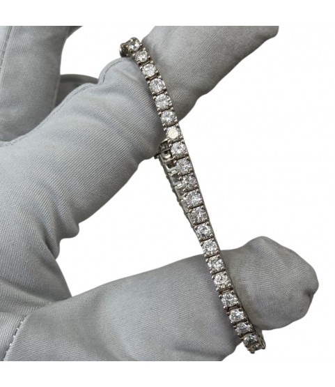 New Tennis bracelet 14k white gold with natural diamonds 6.6 ct, 15.29 gr.