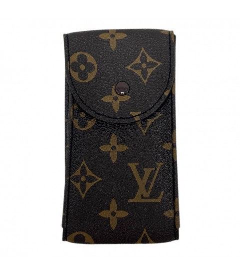 New Louis Vuitton watch brown leather pouch