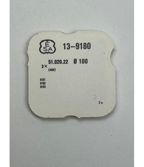 3 PACK Winding stem for ETA caliber 9180, 9181, 9182, 9183. Certina 29-251, 29-252, 3 * Part 405 Pack, Ref. 13-9180, pack of 3 winding stems