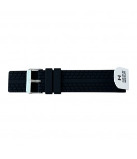 Hirsch WHEELER black rubber strap for diver watches, 22 mm, 40718850-2-22