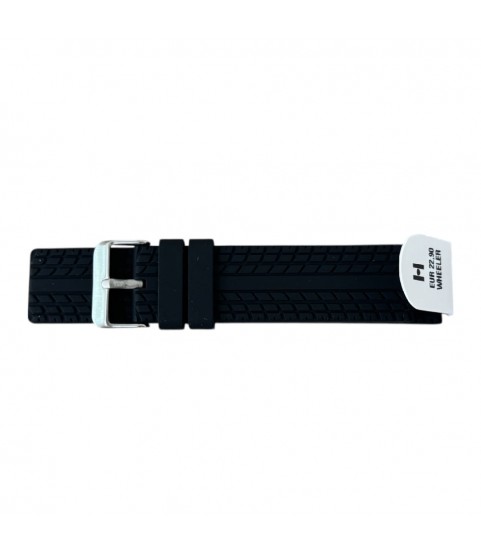 Hirsch WHEELER black rubber strap for diver watches, 22 mm, 40718850-2-22