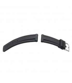 Hirsch Viper black rubber strap for diver watches, 22 mm, 40588850-2-22