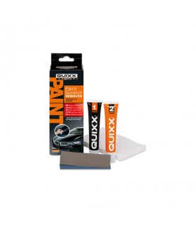 QUIXX Paint Scratch Remover Kit (Ref. 00070) β 2-Step Repair System with Repair No.1 + Finish No.2, Polishing Cloths & 3000-Grit Sandpaper, Made in Germany QUIXX Paint Scratch Remover Kit (Ref. 00070) β 2-Step Repair System with Repair No.1 + Finish No.2, Polishing Cloths & 3000-Grit Sandpaper, Made in Germany