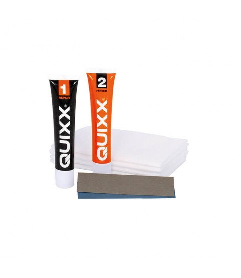 QUIXX Paint Scratch Remover Kit (Ref. 00070) – 2-Step Repair System with Repair No.1 + Finish No.2, Polishing Cloths & 3000-Grit Sandpaper, Made in Germany QUIXX Paint Scratch Remover Kit (Ref. 00070) – 2-Step Repair System with Repair No.1 + Finish No.2, Polishing Cloths & 3000-Grit Sandpaper, Made in Germany