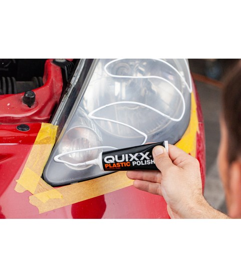 QUIXX Headlight Restoration Kit Removes Yellowing + UV Sealer Plastic Lenses, ref. 00084