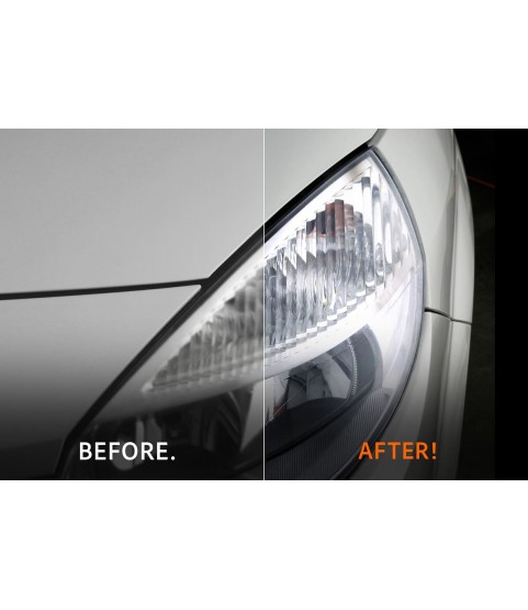 QUIXX Headlight Restoration Kit Removes Yellowing + UV Sealer Plastic Lenses, ref. 00084